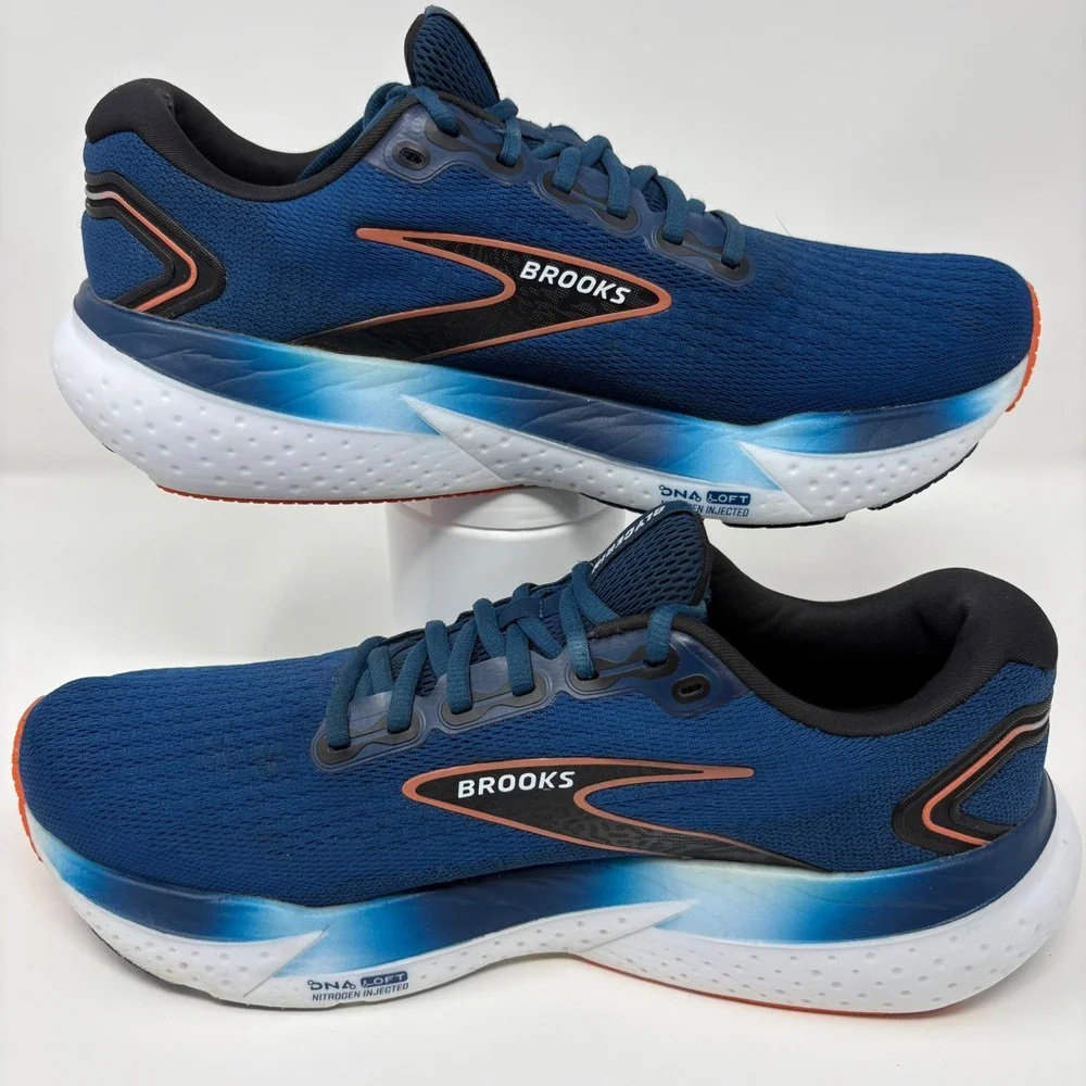 Brooks Glycerin 21 Men's Size 11.5 Blue White Running Shoes (1104191D474)